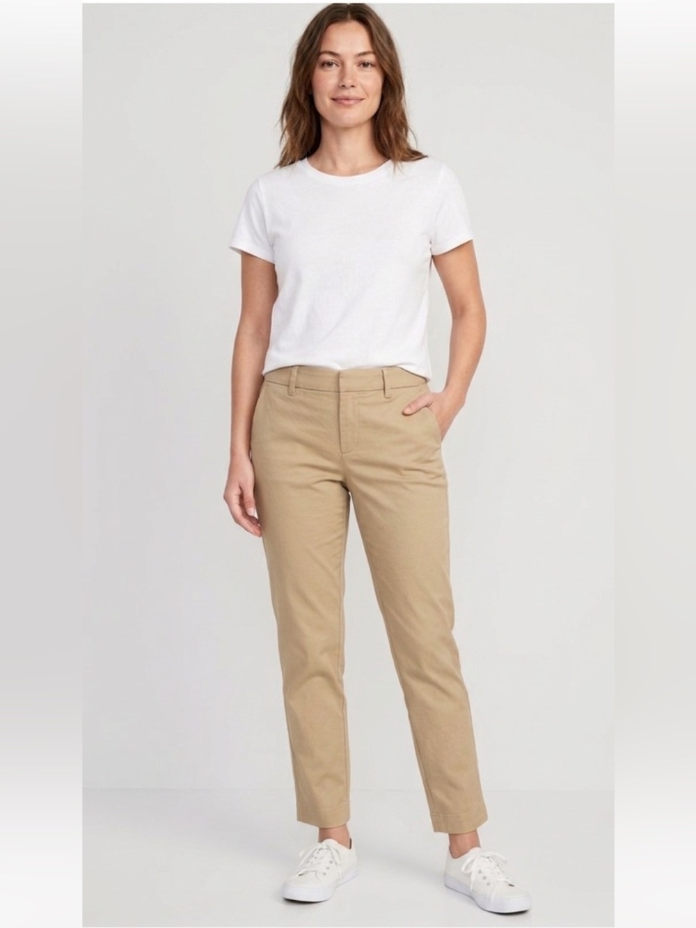 Old Navy Pixie Pants Women’s Size 10P Tan Petite Stretch Ankle Pants